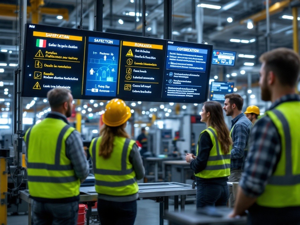 Professional manufacturing recruitment team providing 24/7 multilingual support, symbolizing our commitment to clear communication in English, Italian, and Romanian across UK manufacturing sectors Professional manufacturing recruitment team providing 24/7 multilingual support, symbolizing our commitment to clear communication in English, Italian, and Romanian across UK manufacturing sectors