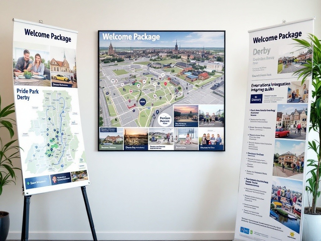 Comprehensive local area information display featuring maps, essential service locations, and community resource posters, illustrating Manstaff's systematic approach to area orientation support Comprehensive local area information display featuring maps, essential service locations, and community resource posters, illustrating Manstaff's systematic approach to area orientation support