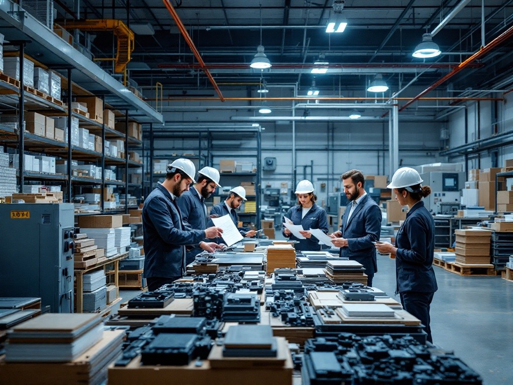 Manufacturing candidates demonstrating material selection competency in storage facility, evaluating raw materials and components according to production specifications. Image showcases Manstaff's thorough process understanding verification in client's manufacturing environment. Manufacturing candidates demonstrating material selection competency in storage facility, evaluating raw materials and components according to production specifications. Image showcases Manstaff's thorough process understanding verification in client's manufacturing environment.